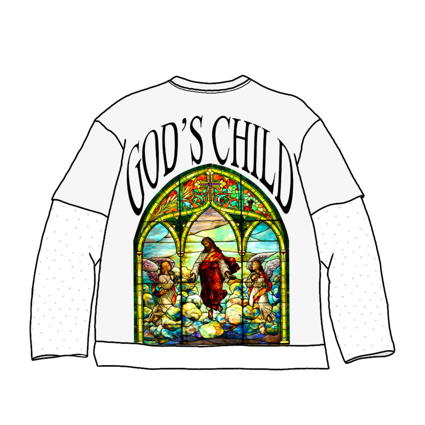 White "Faith Over Fear" Double Layer Tee