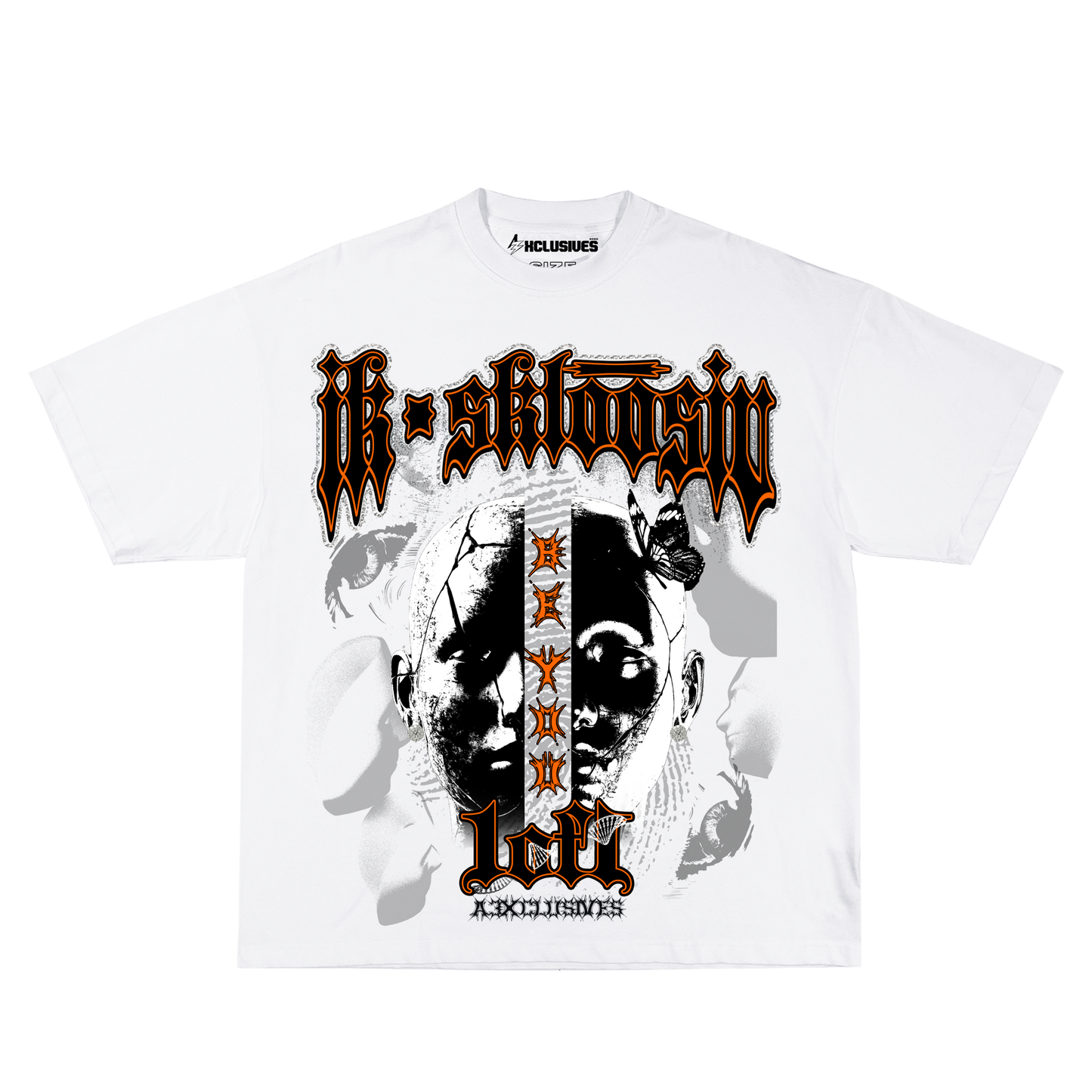 Orange IK-SKLOOSIV Heavyweight tee
